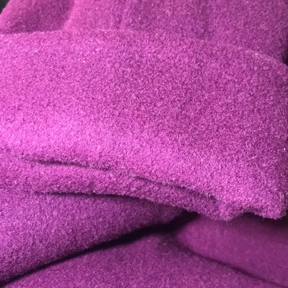 Vintage Long Purple Wool Coat with Pockets - Picture 16 of 16